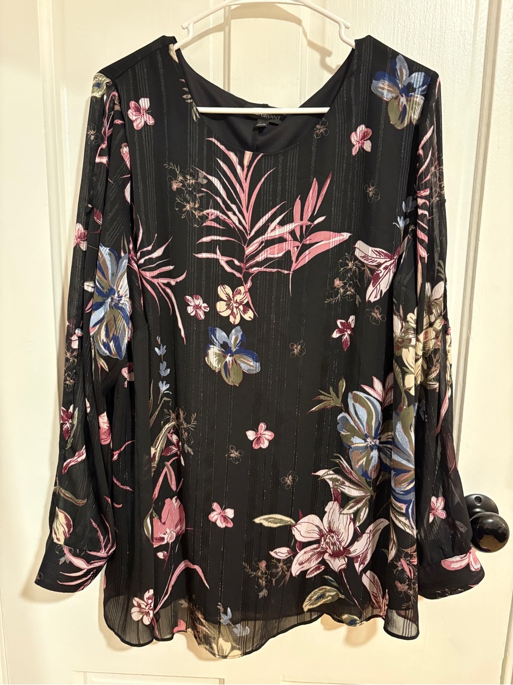 Lane Bryant Floral Chiffon Blouse